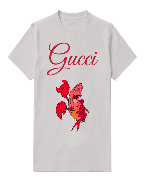 Light Gray Lobster Character Laughing Wildly Graphic T-Shirt - front product view