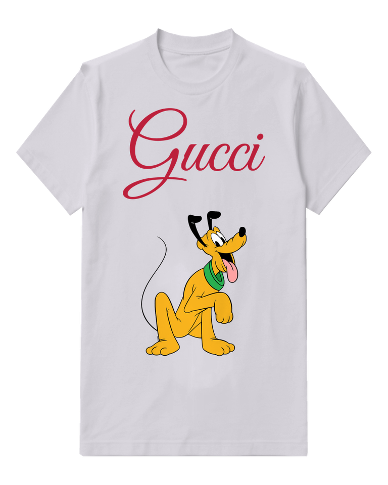 Light Gray Happy Standing Yellow Dog Graphic T-Shirt - front product view