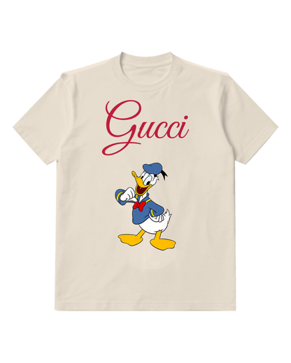 Ivory Donald Duck Pointing Forward Graphic T-Shirt - front product view