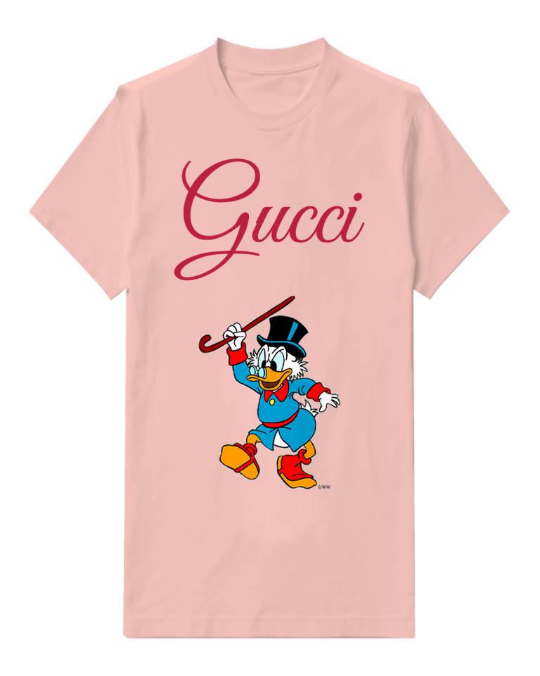 Blush Pink Scrooge Mcduck Dancing With Cane Graphic T-Shirt - front product view