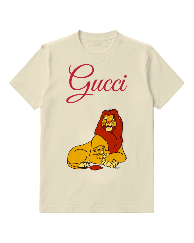 Ivory Golden Mane Lion Graphic T-Shirt - front product view