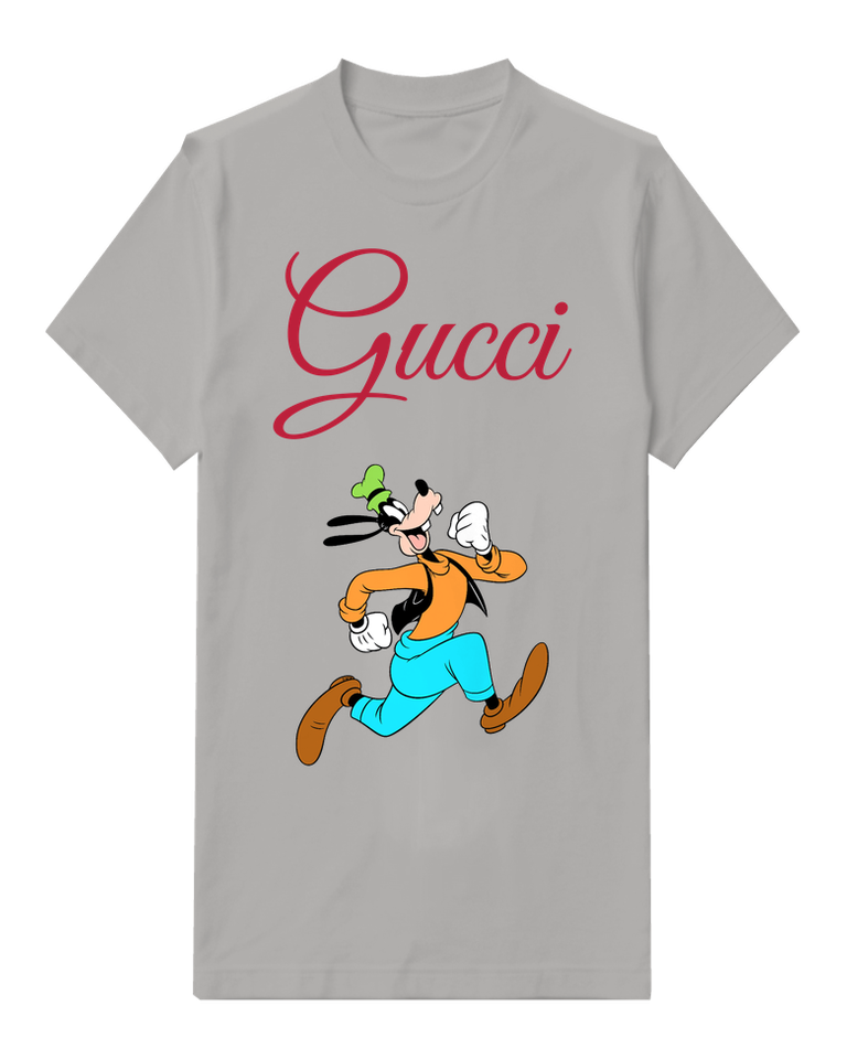 Gray Goofy Running Energetically Graphic T-Shirt - front product view
