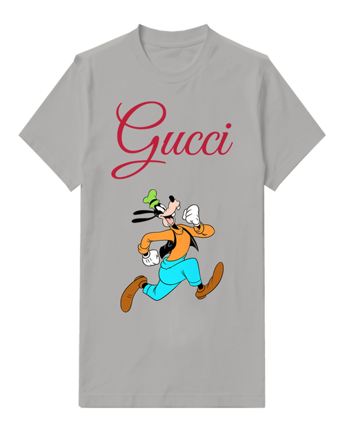 Gray Goofy Running Energetically Graphic T-Shirt - front product view